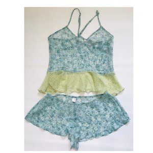 Victoria Secret sheer green babydoll pajamas S